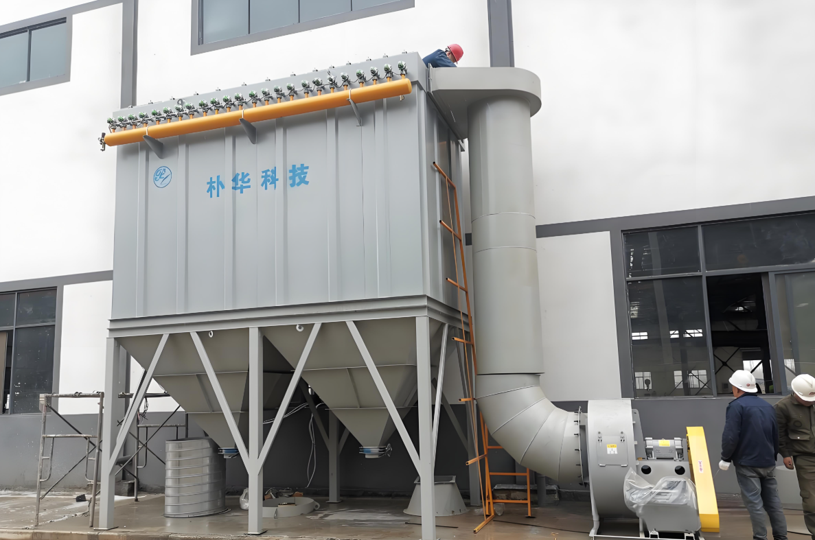 鄭州樸華科技除塵設備安裝后效果對比圖